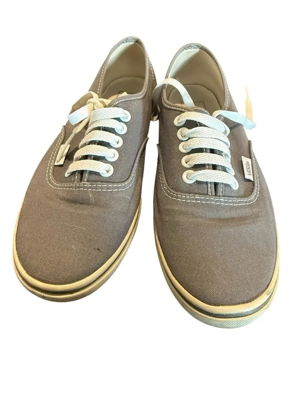Vans Authentic Gray Canvas Sneakers Men’s 5.5 Women’s 7 Low Top Shoes